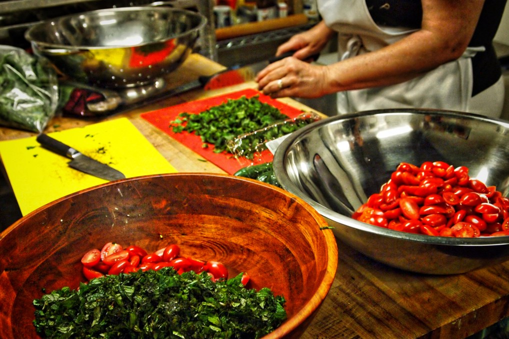 The prep work started in early afternoon! 